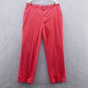 Brooks Brothers Mens 346 Clark Advantage Chino Pants 35x30* Red‎ Mid Rise Twill